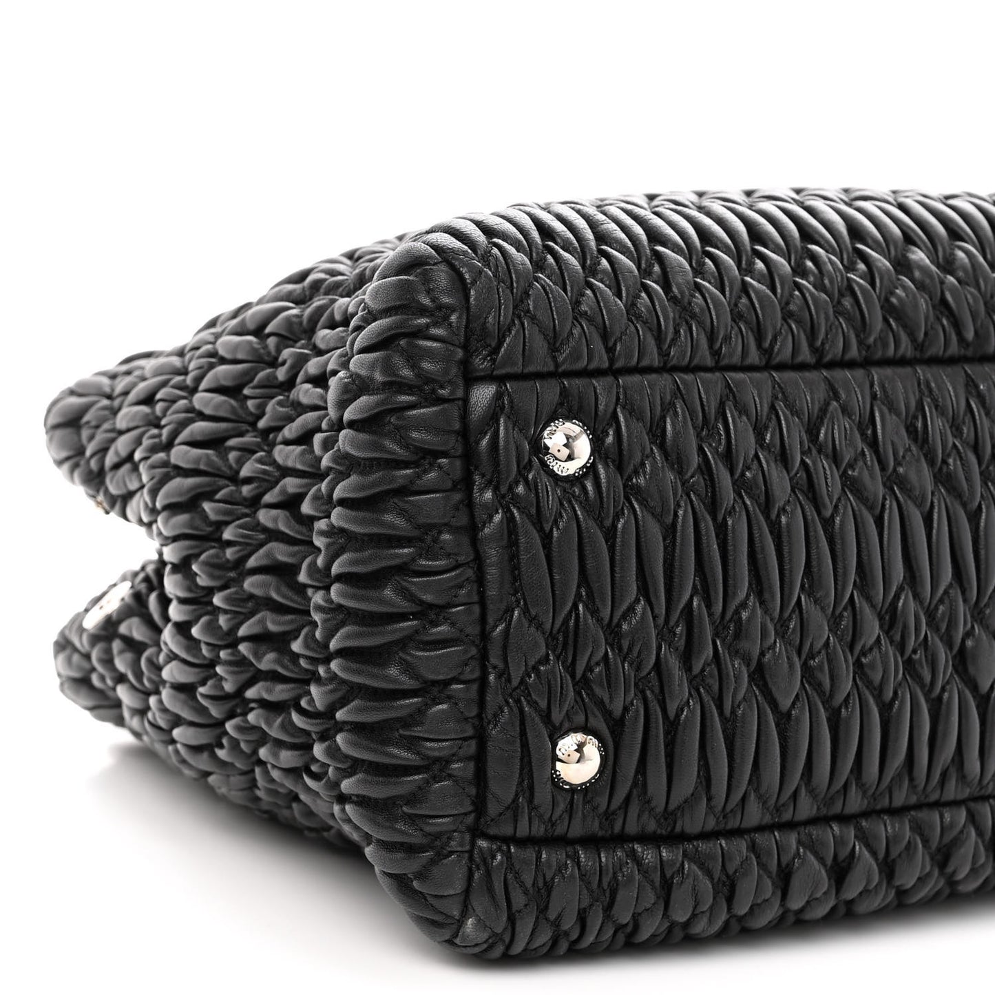 Nappa Matelasse Swarovski Crystal Tote Black