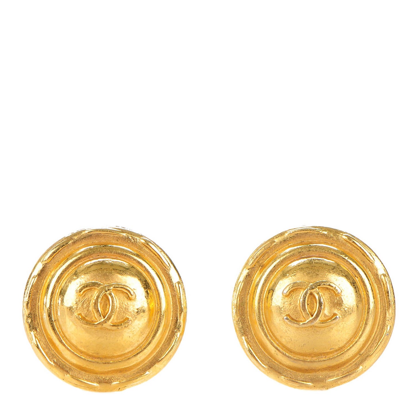 CC Clip On Earrings Gold