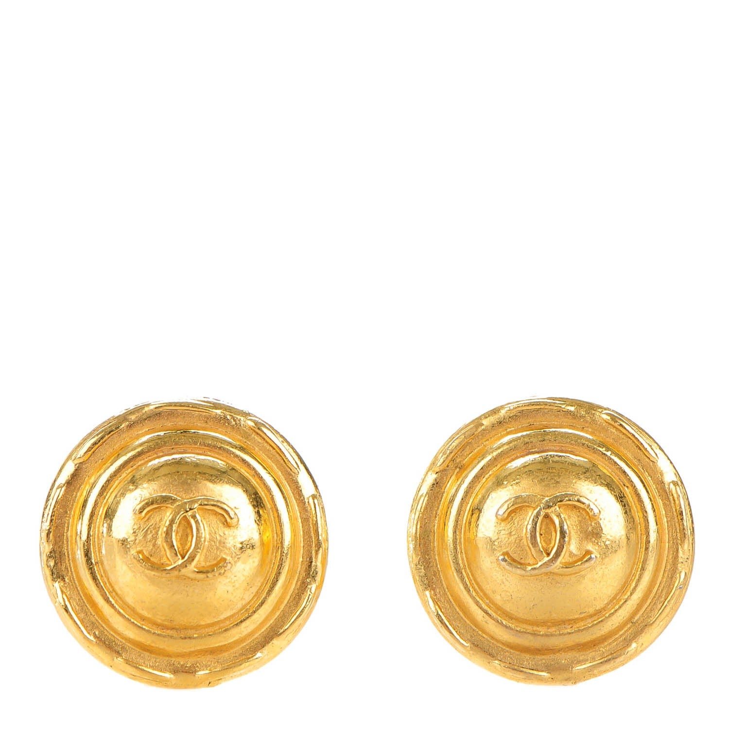 Chanel CC Clip On Earrings Gold 1 of 4