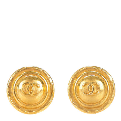 Chanel CC Clip On Earrings Gold 1 of 4