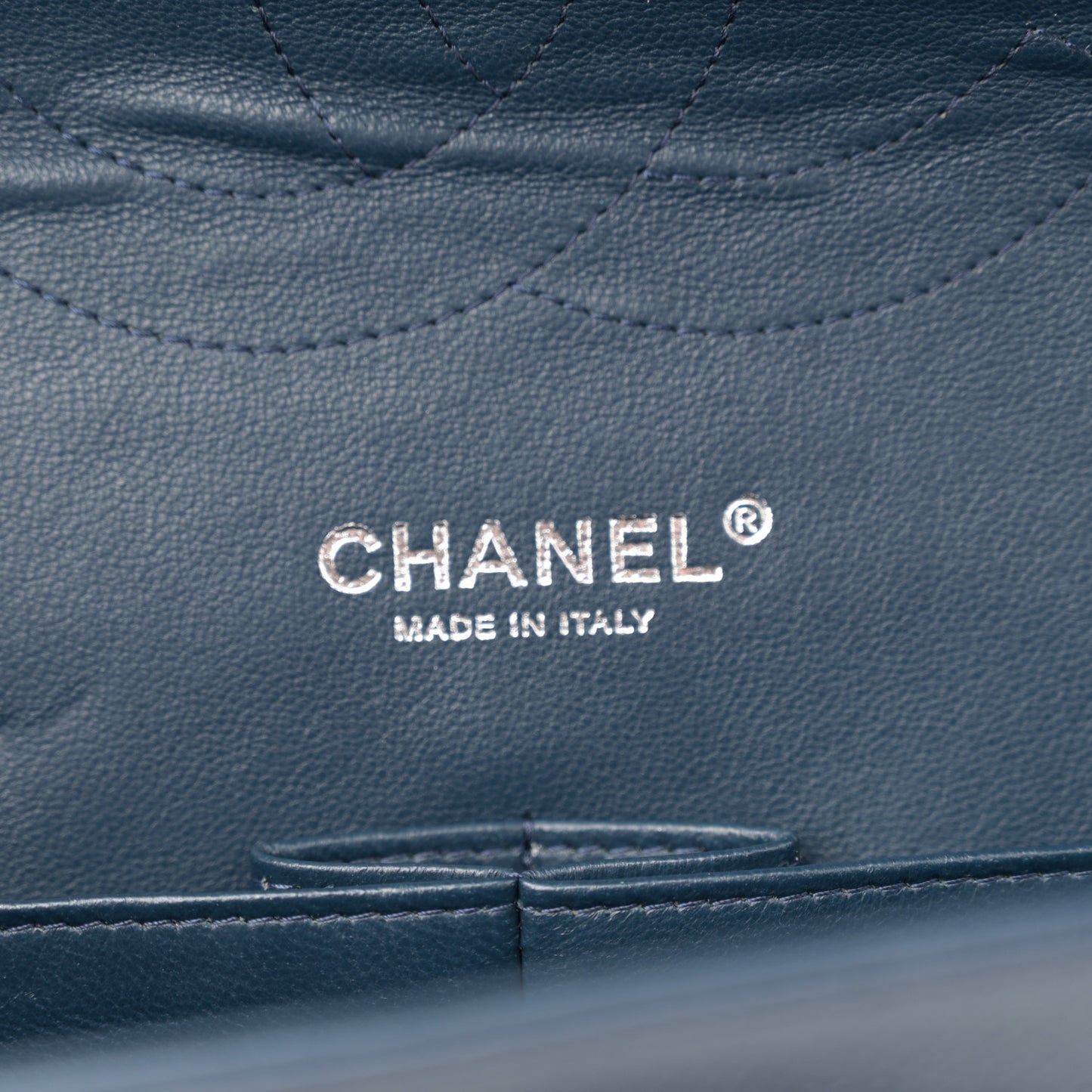 Caviar Quilted Jumbo Double Flap Navy