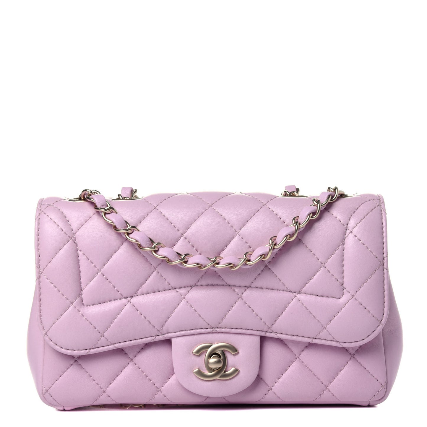 Lambskin Quilted Mini Mademoiselle Chic Flap Pink