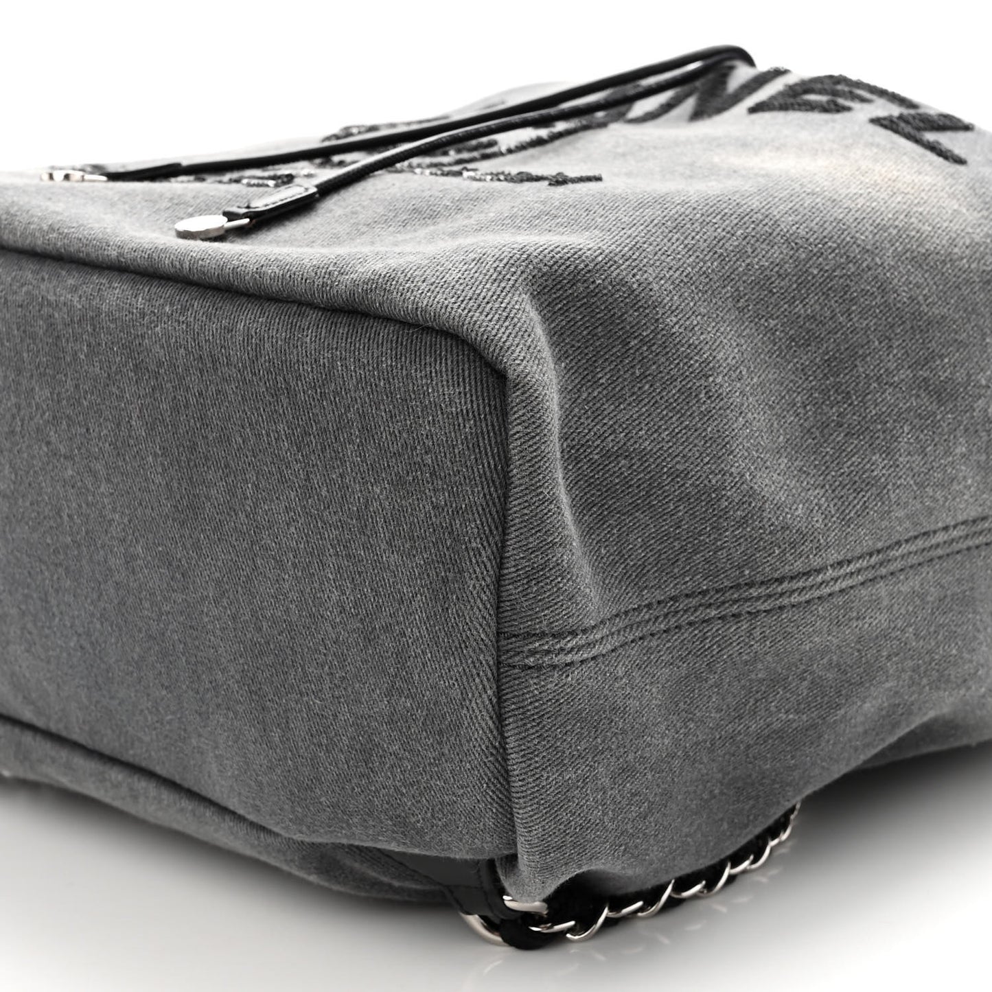 Canvas Sequin Large Deauville Backpack Charcoal