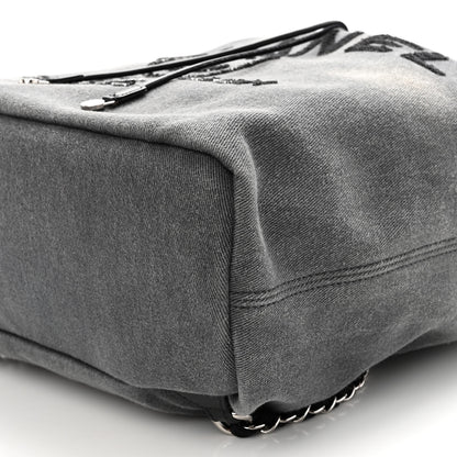 Chanel Canvas Sequin Large Deauville Backpack Charcoal 9 of 9