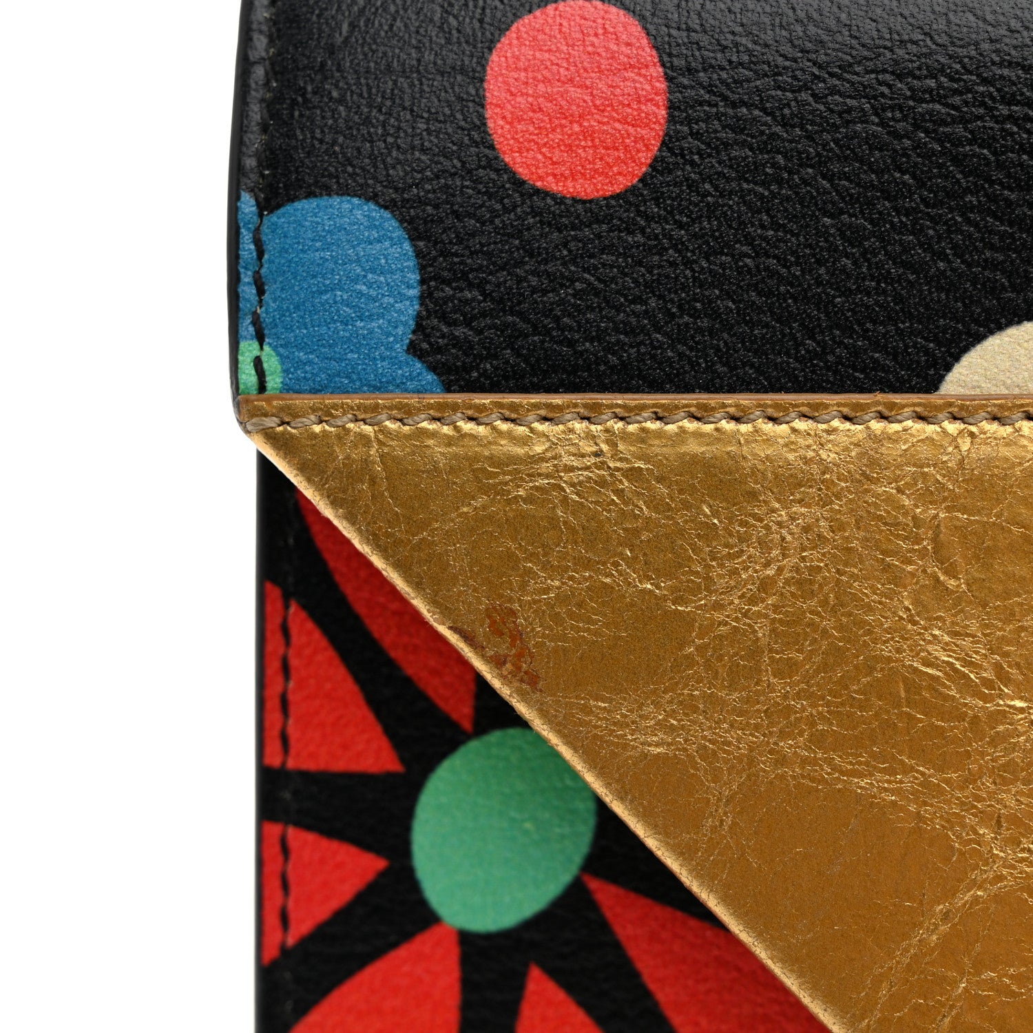 Saint Laurent Calfskin Floral Print Small Betty Black 11 of 11