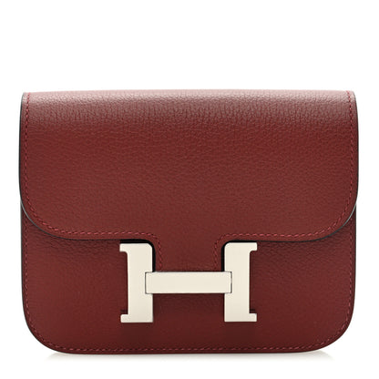 Hermes Evercolor Constance Slim Wallet Rouge H 2 of 8