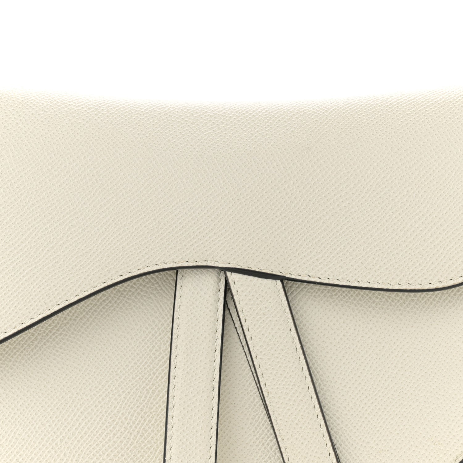 Christian Dior Grained Calfskin Saddle Bag White 8 of 13