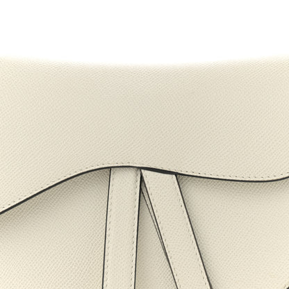 Christian Dior Grained Calfskin Saddle Bag White 8 of 13