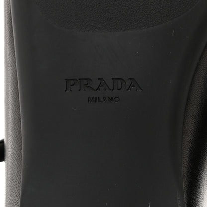 Prada Nappa Metal Triangle Logo Ballet Flats 39 Black 8 of 9