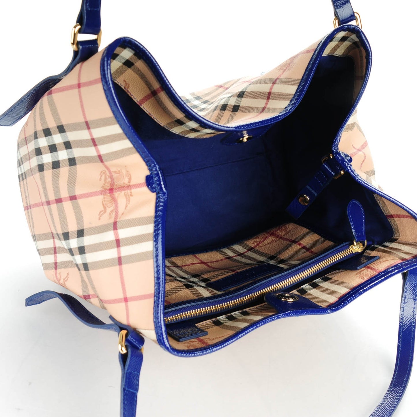 Haymarket Check Small Canterbury Tote Brilliant Blue