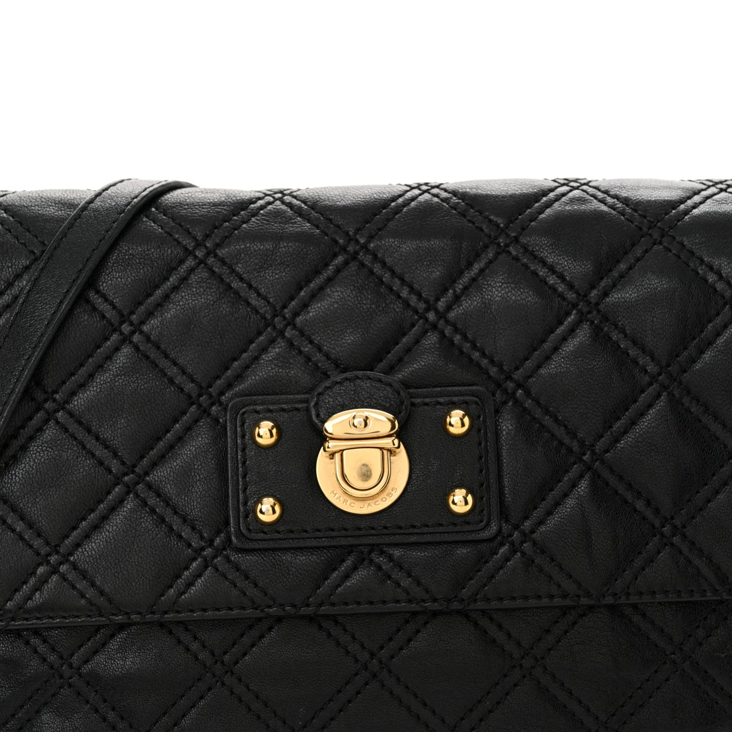 Lambskin Quilted The Large Single Flap Black