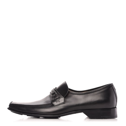 Louis Vuitton Calfskin Mens Loafers 8.5 Black 1 of 9