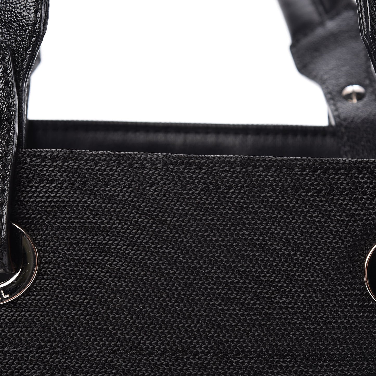 Coated Canvas Quilted Small Paris Biarritz Tote Black