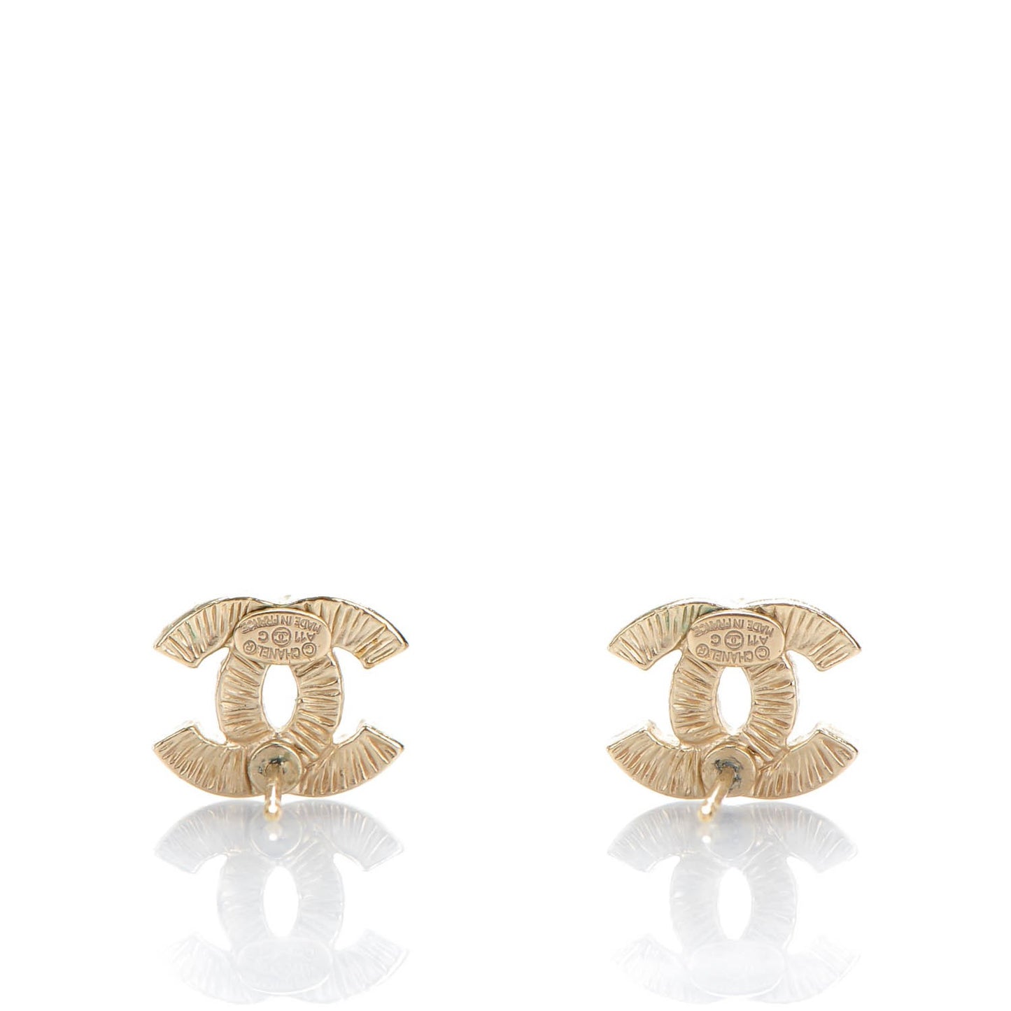 Crystal CC Earrings Gold