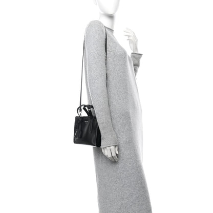 Prada Spazzolato Mini Re-Edition 1995 Double Handle Handbag Black 2 of 11