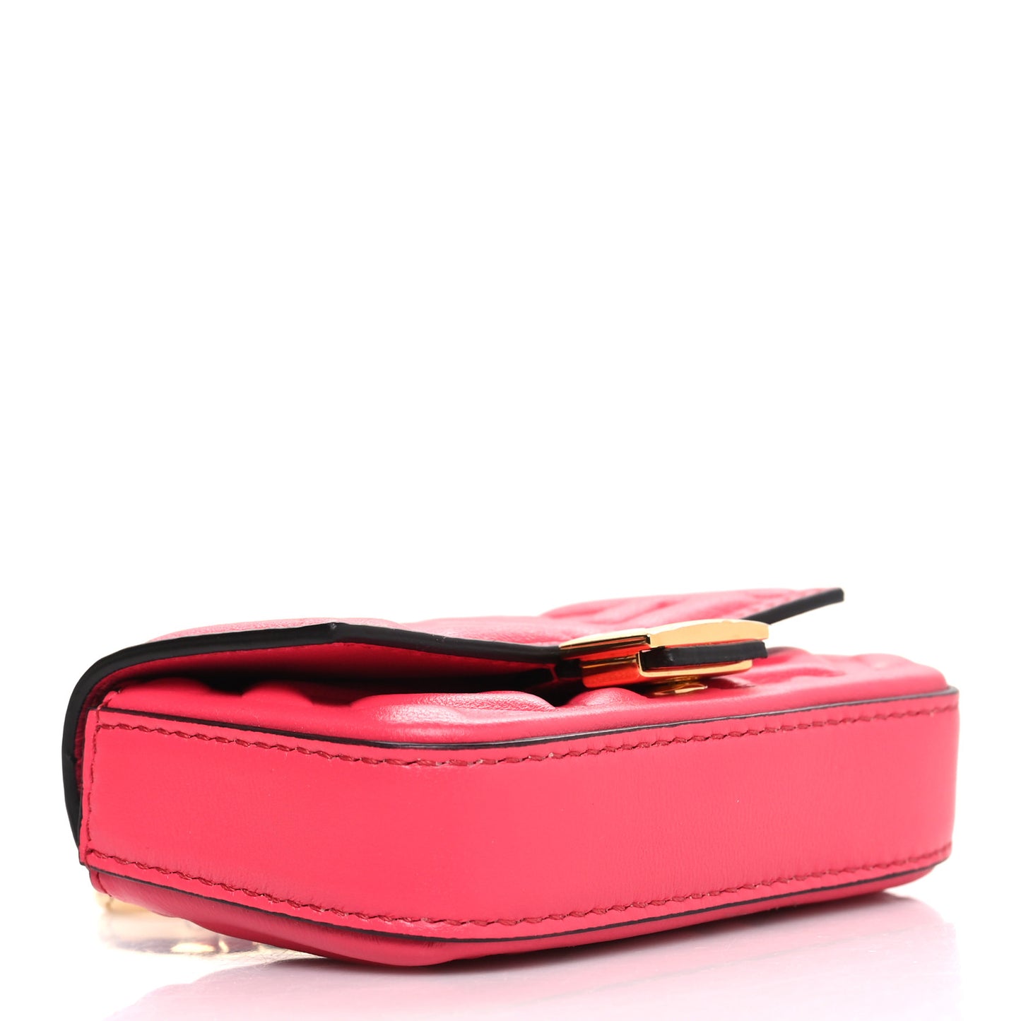 Nappa Matisse FF Embossed Nano Baguette Charm Lampone