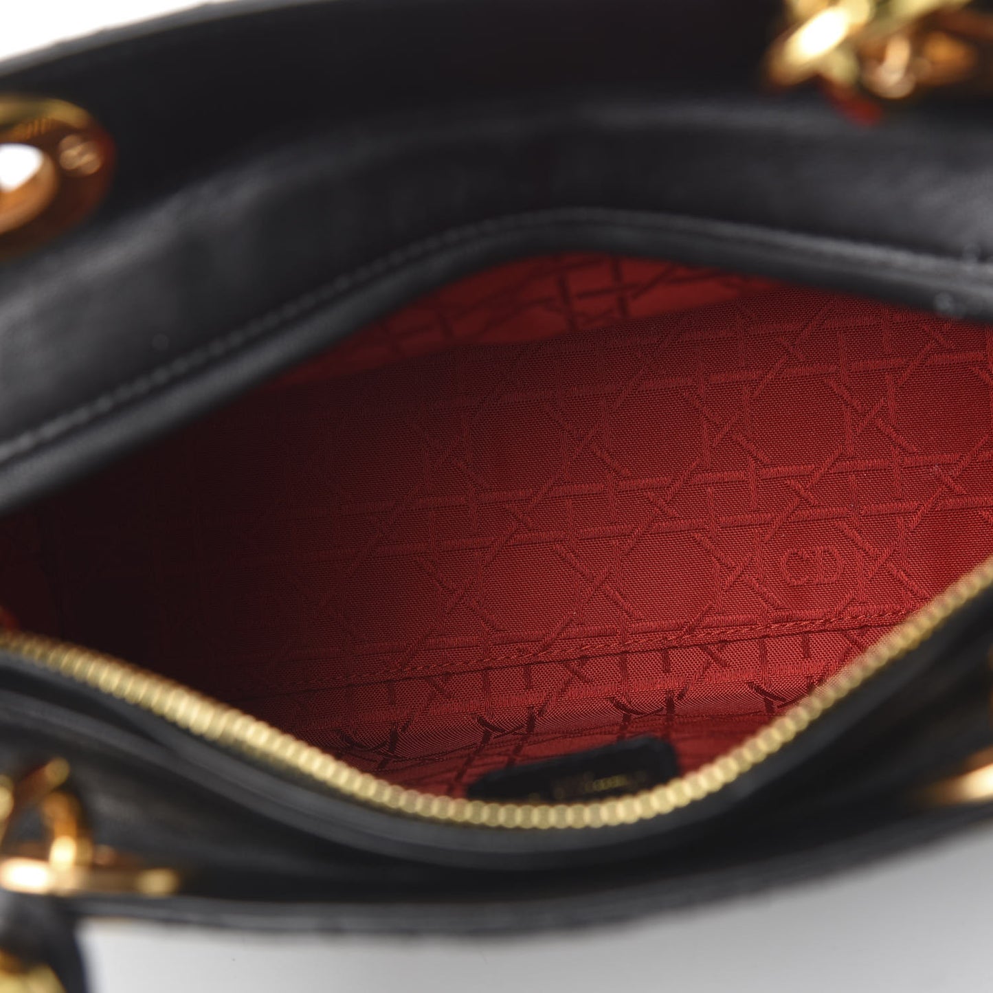 Lambskin Cannage Medium Lady Dior Black