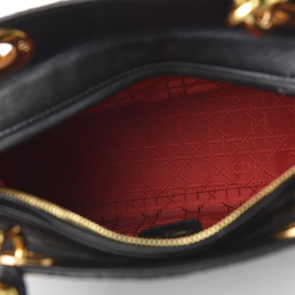 Christian Dior Lambskin Cannage Medium Lady Dior Black 4 of 9