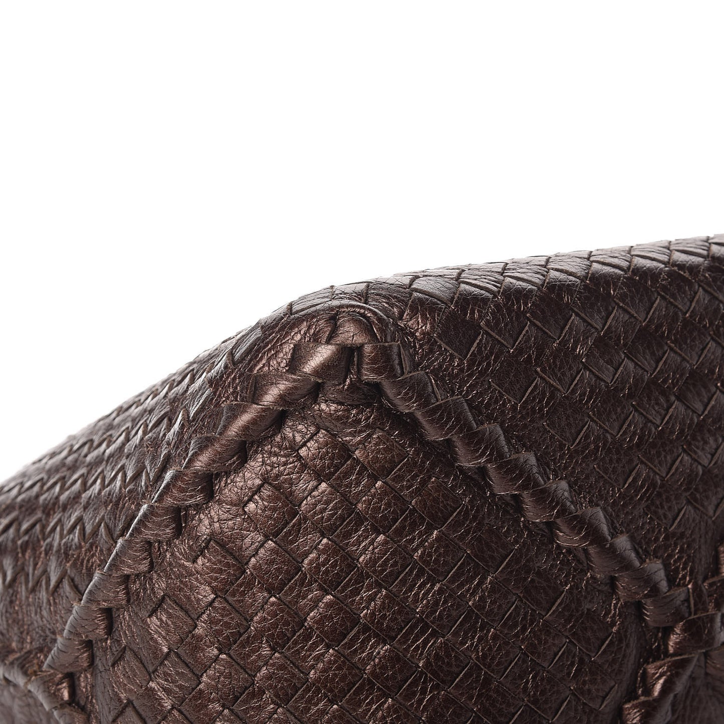 Cervo Intrecciato Shoulder Bag Brown