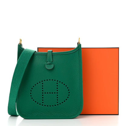 Hermes Taurillon Clemence Evelyne TPM Vert Vertigo 11 of 11