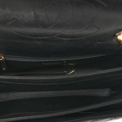 Chanel Lambskin Chevron Quilted Medium Trendy CC Dual Handle Flap Bag Black 6 of 10