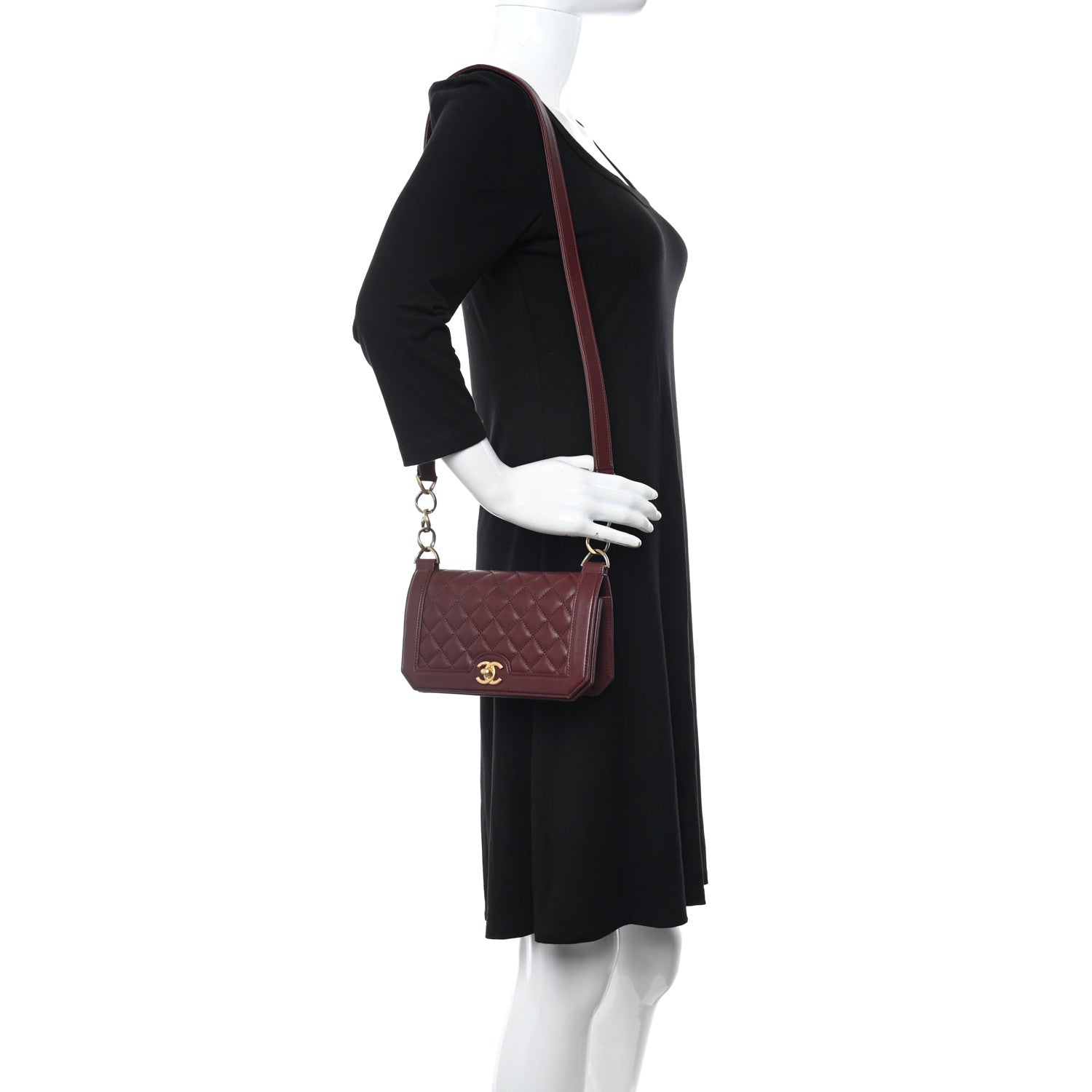 Chanel Calfskin Quilted Small Flap Burgundy 2 of 12