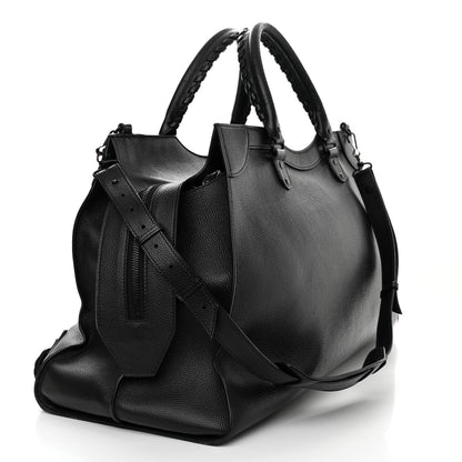Balenciaga Grained Calfskin Neo Classic Black Hardware Large Top Handle Bag Black 3 of 12