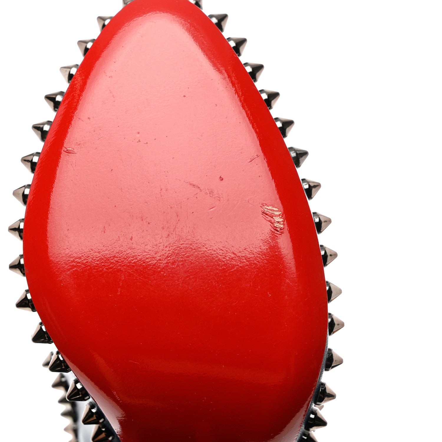 Christian Louboutin Kid Specchio Dorispiky 100 Pumps 37 Dark Gun 10 of 11