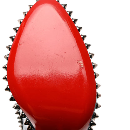 Christian Louboutin Kid Specchio Dorispiky 100 Pumps 37 Dark Gun 10 of 11