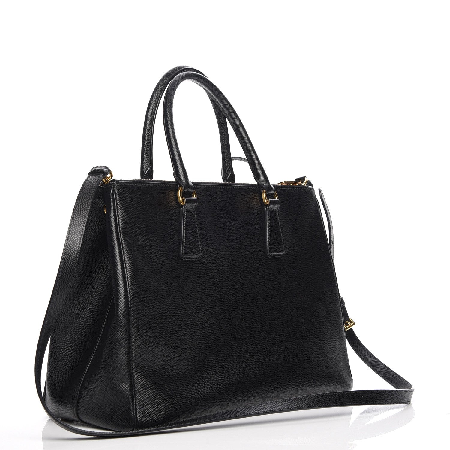 Prada Saffiano Medium Galleria Double Zip Tote Black 4 of 9