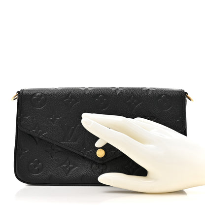 Louis Vuitton Empreinte Pochette Felicie Chain Wallet Black 2 of 12