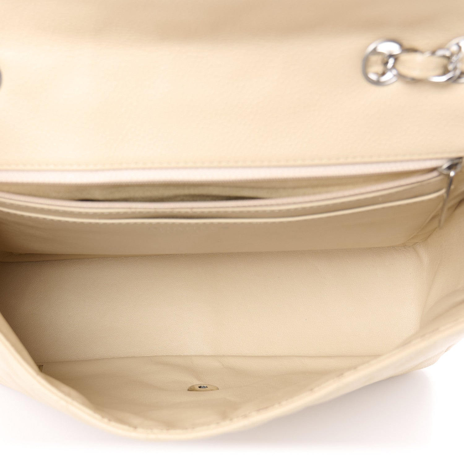 Chanel Caviar Quilted Jumbo Single Flap Beige Clair 5 of 12