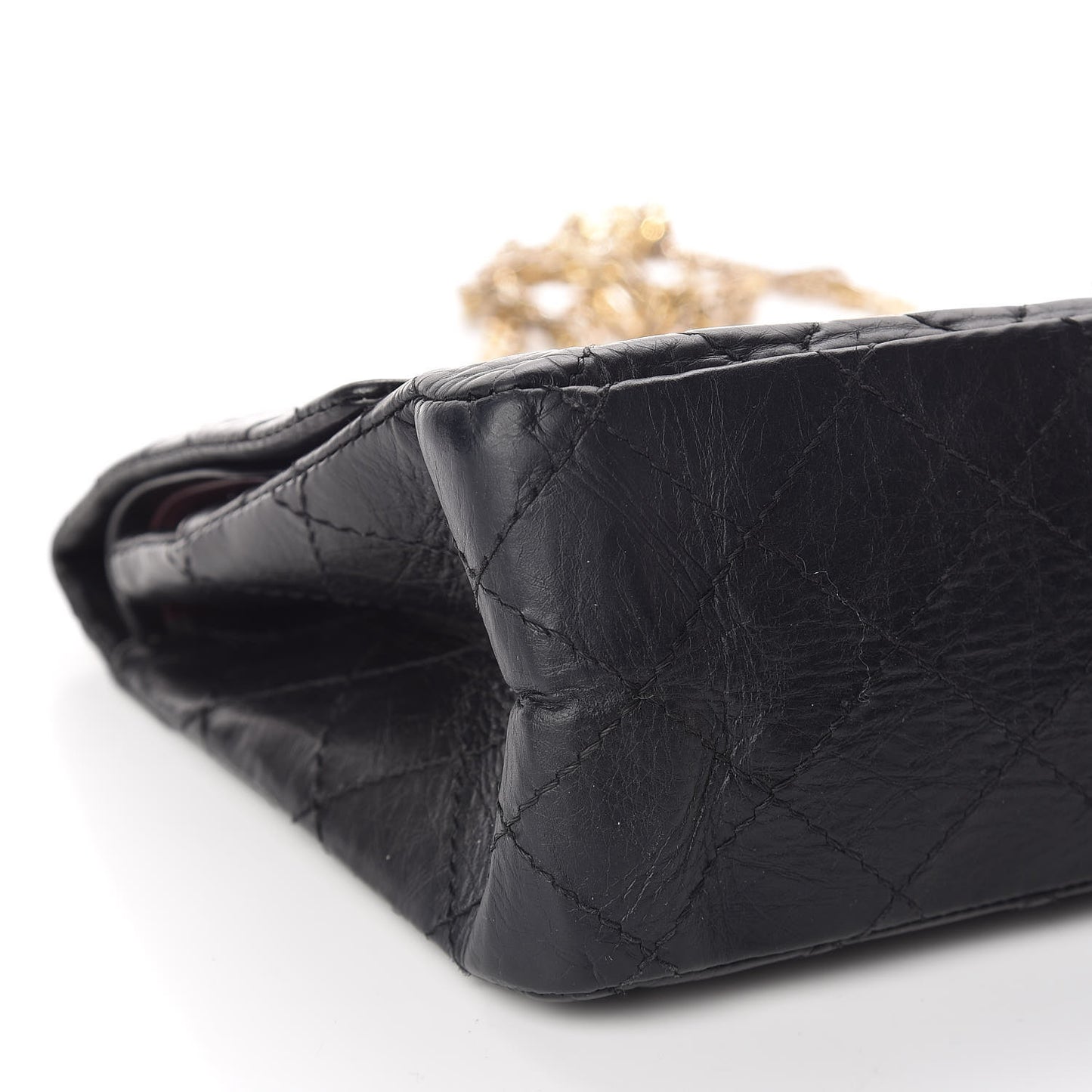 Aged Calfskin Quilted 2.55 Reissue 226 Flap Black
