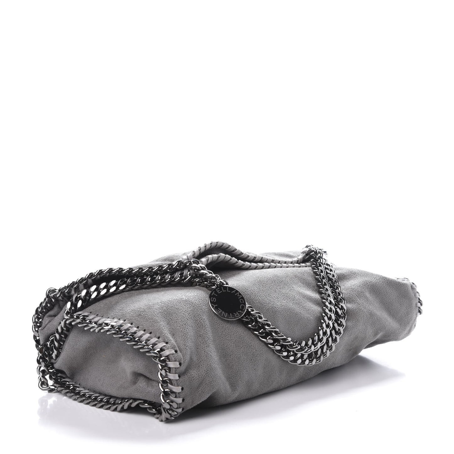 Shaggy Deer Falabella Fold Over Tote Grey