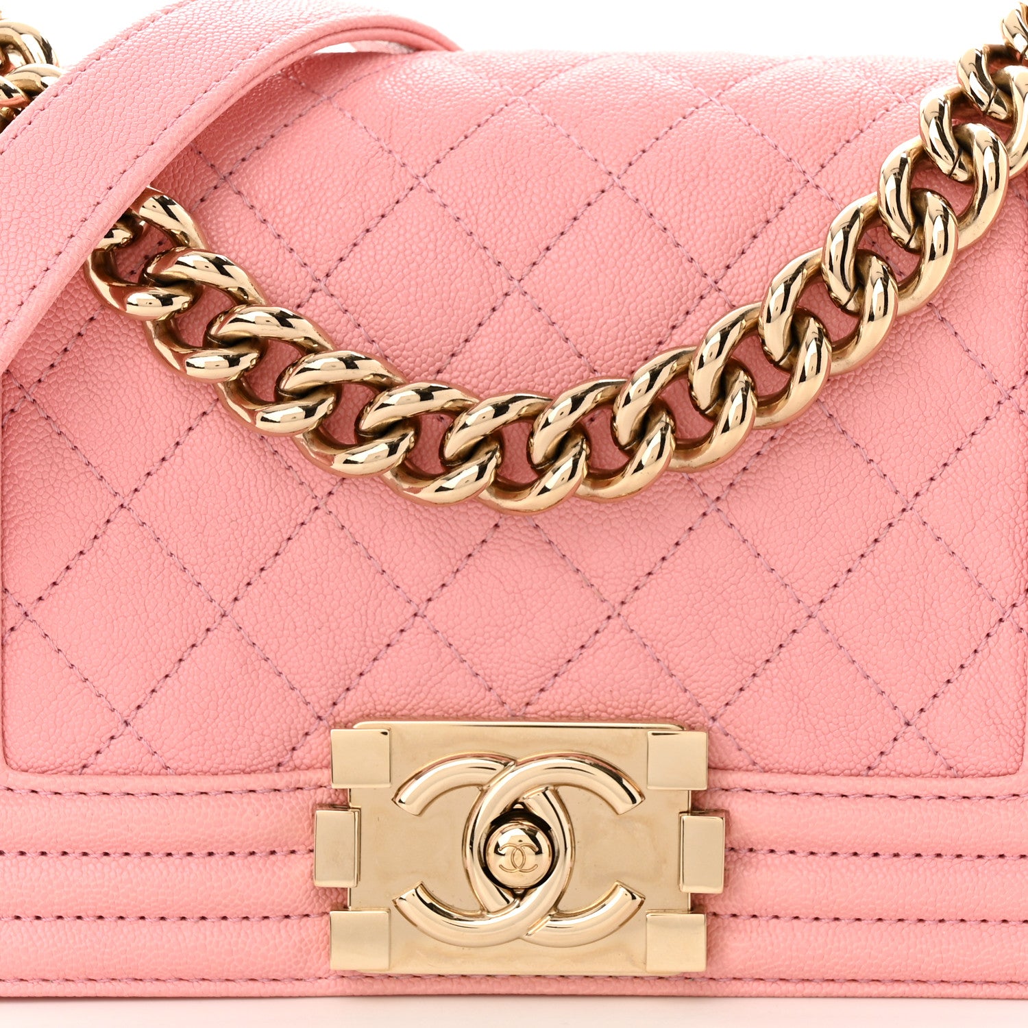 Chanel Caviar Quilted Small Boy Flap Light Pink 8 of 10