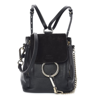 Chloe Suede Calfskin Mini Faye Backpack Black 1 of 9