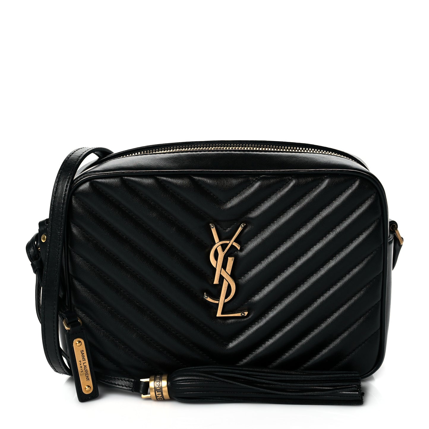 Calfskin Matelasse Monogram Lou Camera Bag Black