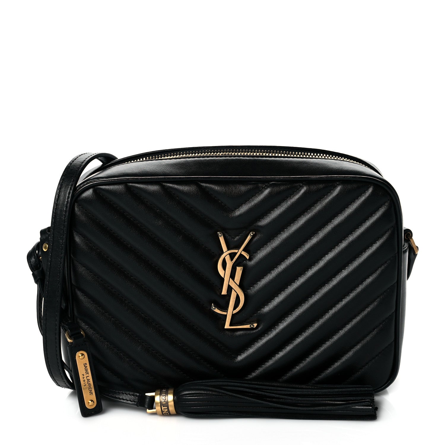 Saint Laurent Calfskin Matelasse Monogram Lou Camera Bag Black 1 of 10