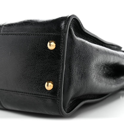 Fendi Agnello Old Shine Medium Peekaboo Iconic Satchel Black 10 of 10