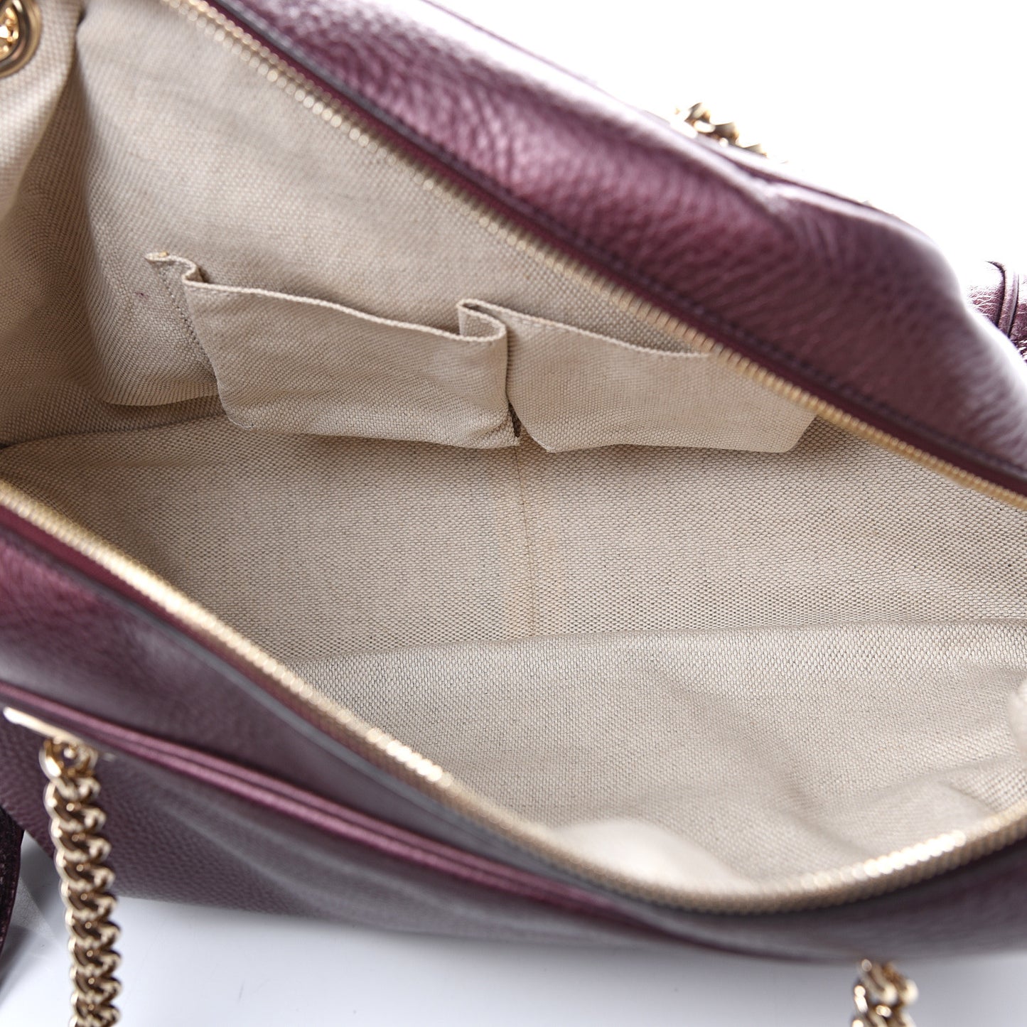 Metallic Cellarius Calfskin Medium Soho Bowler Classic Burgundy
