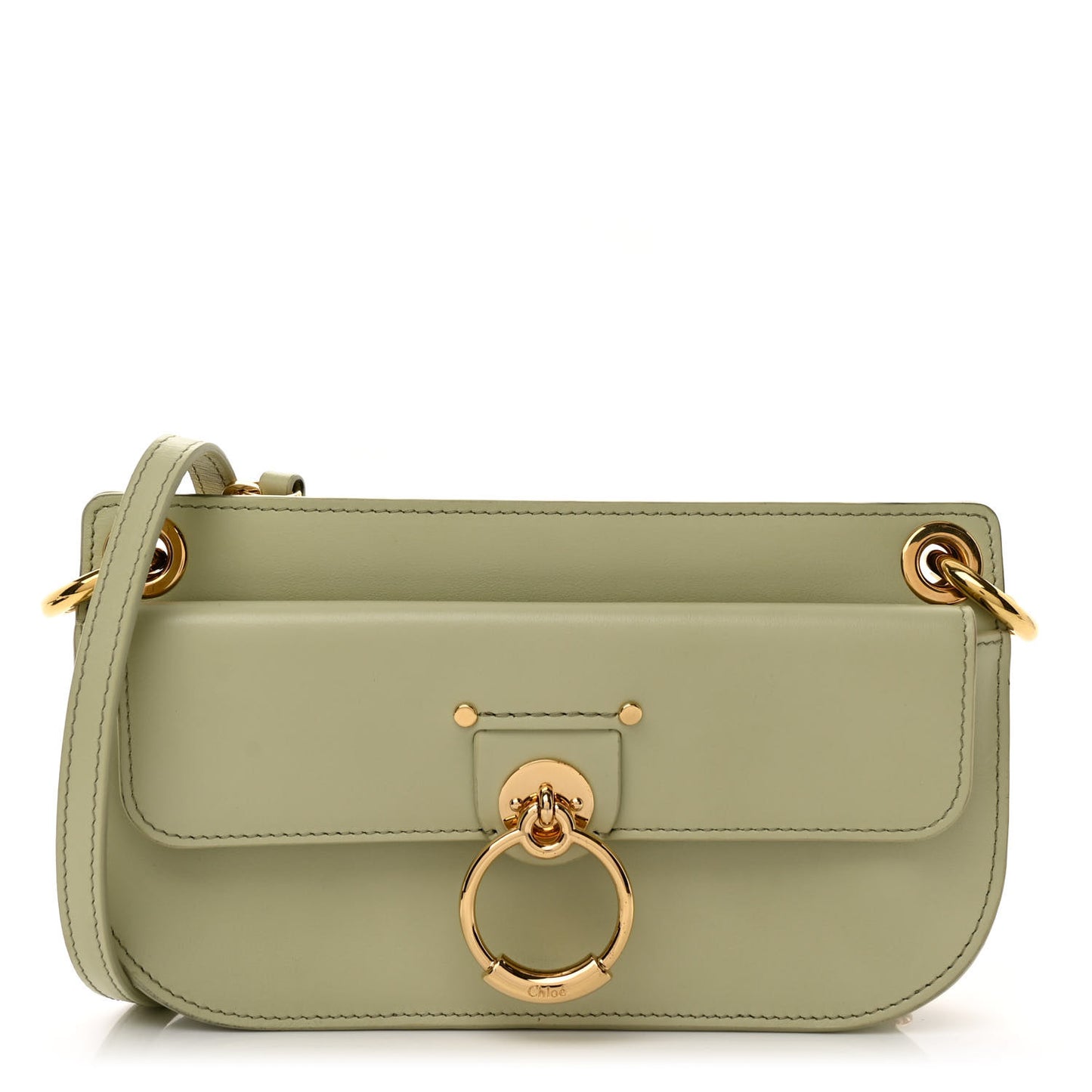Calfskin Tess Mini Crossbody Bag Light Eucalyptus