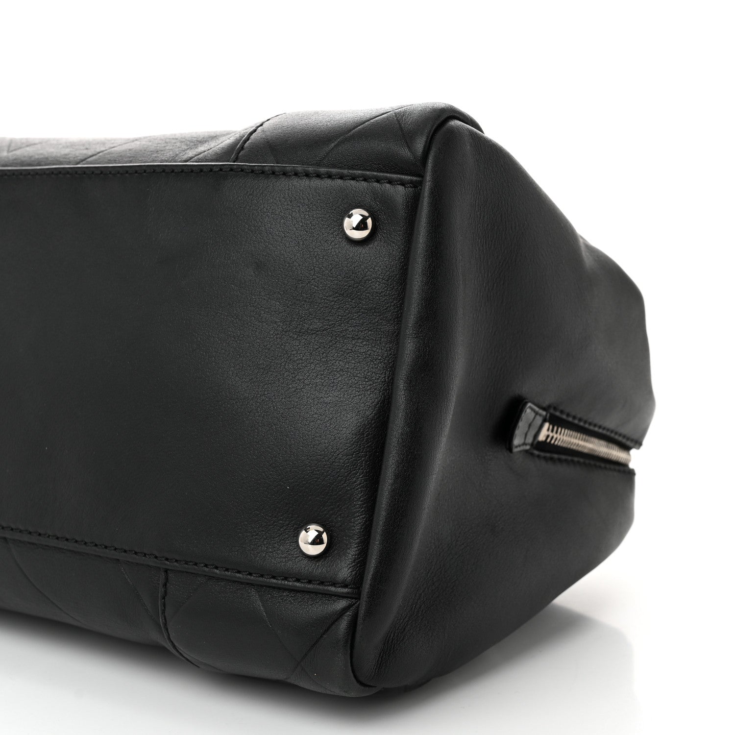 Chanel Calfskin CC Chevron All Day Long Boston Black 10 of 10