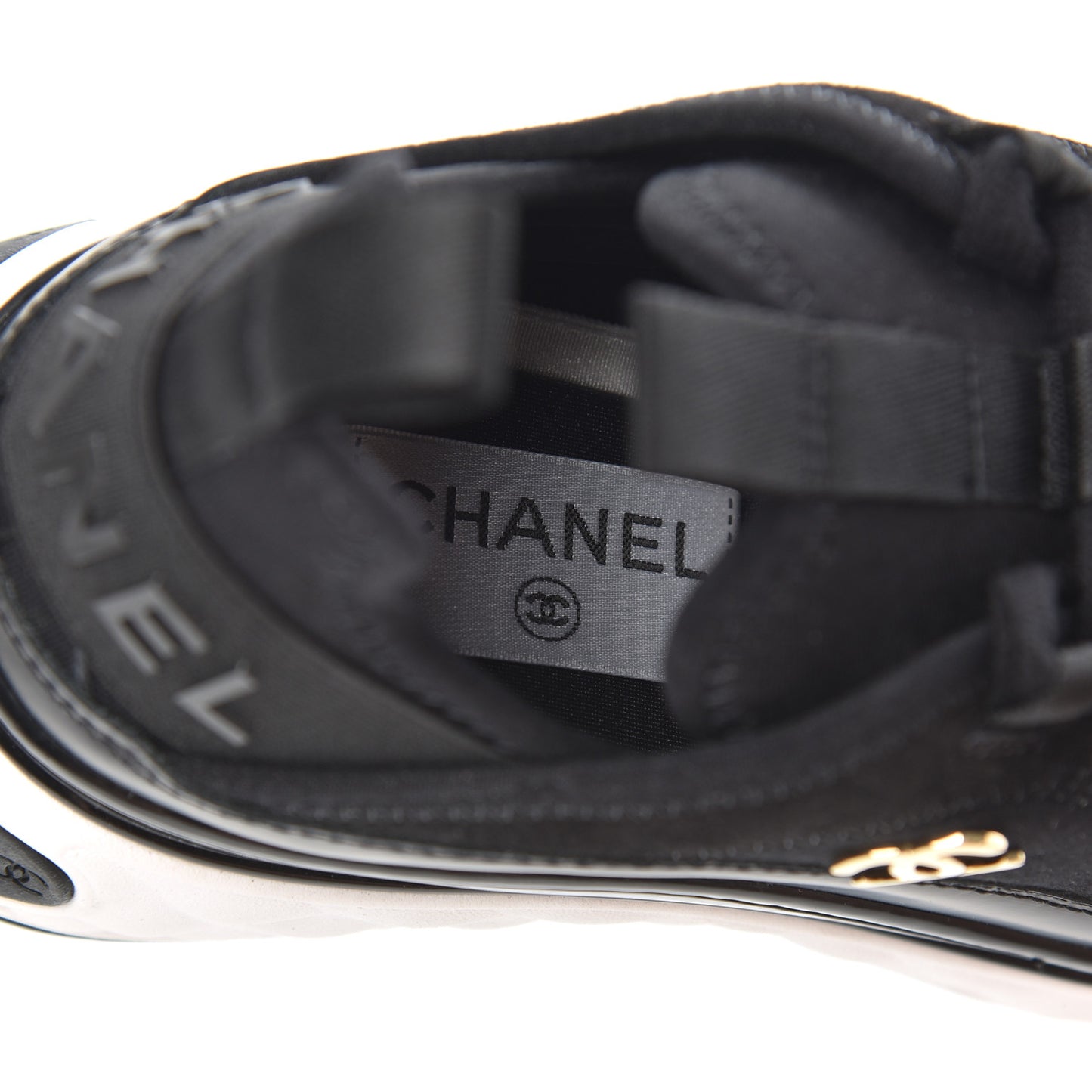 Velvet Calfskin Mixed Fibers CC Sneakers 35 Black