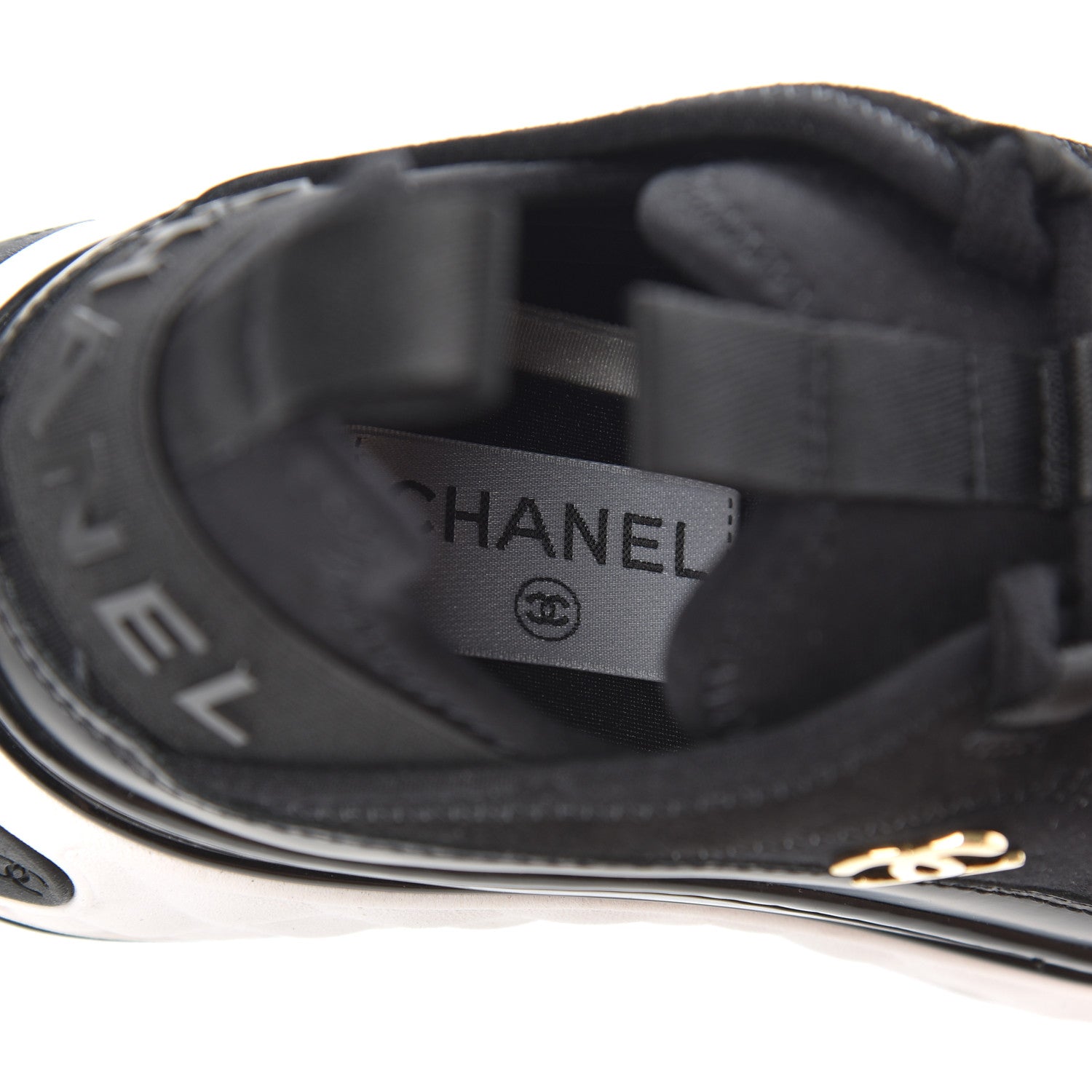 Chanel Velvet Calfskin Mixed Fibers CC Sneakers 35 Black 6 of 11