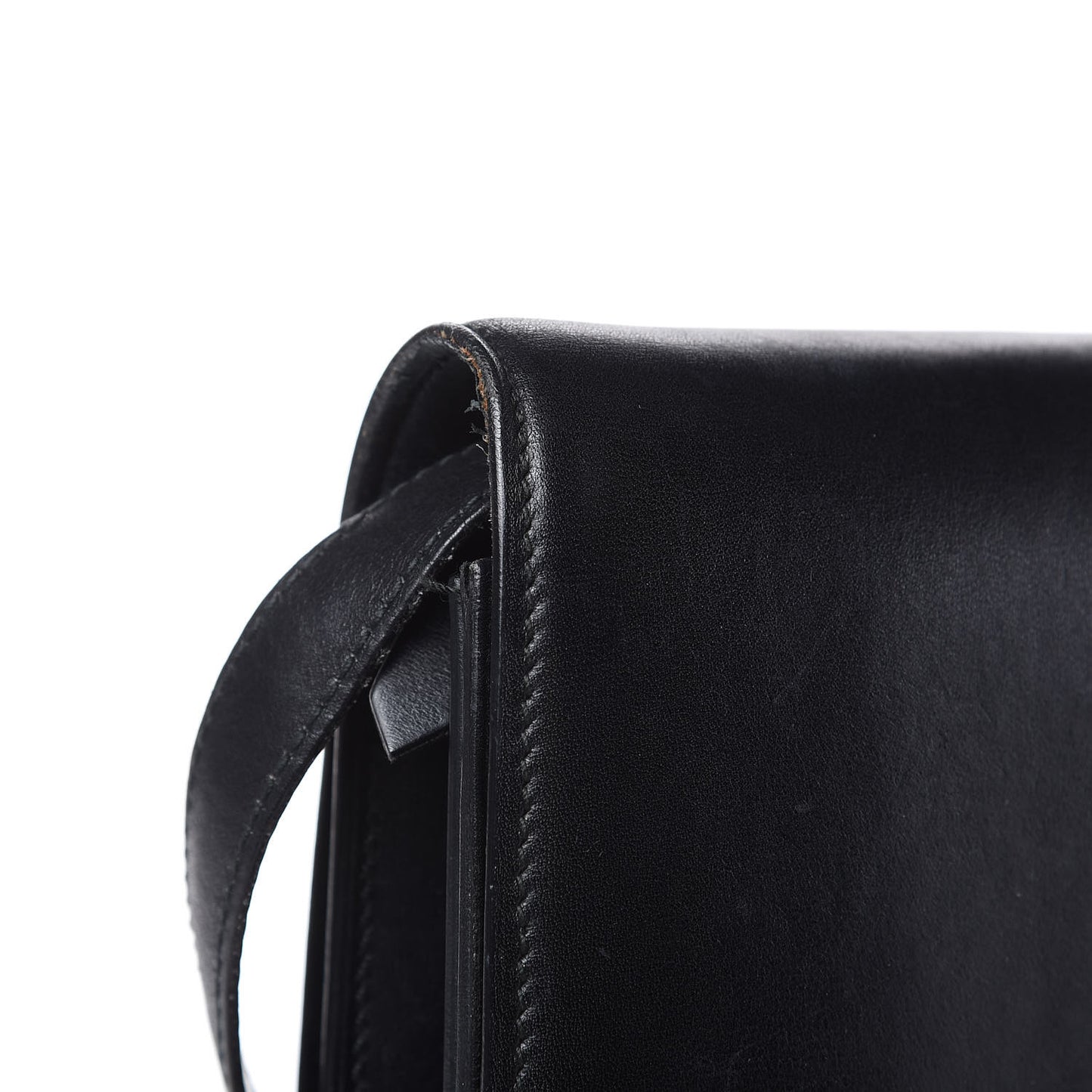 Smooth Calfskin Large Classic Box Flap Bag Black