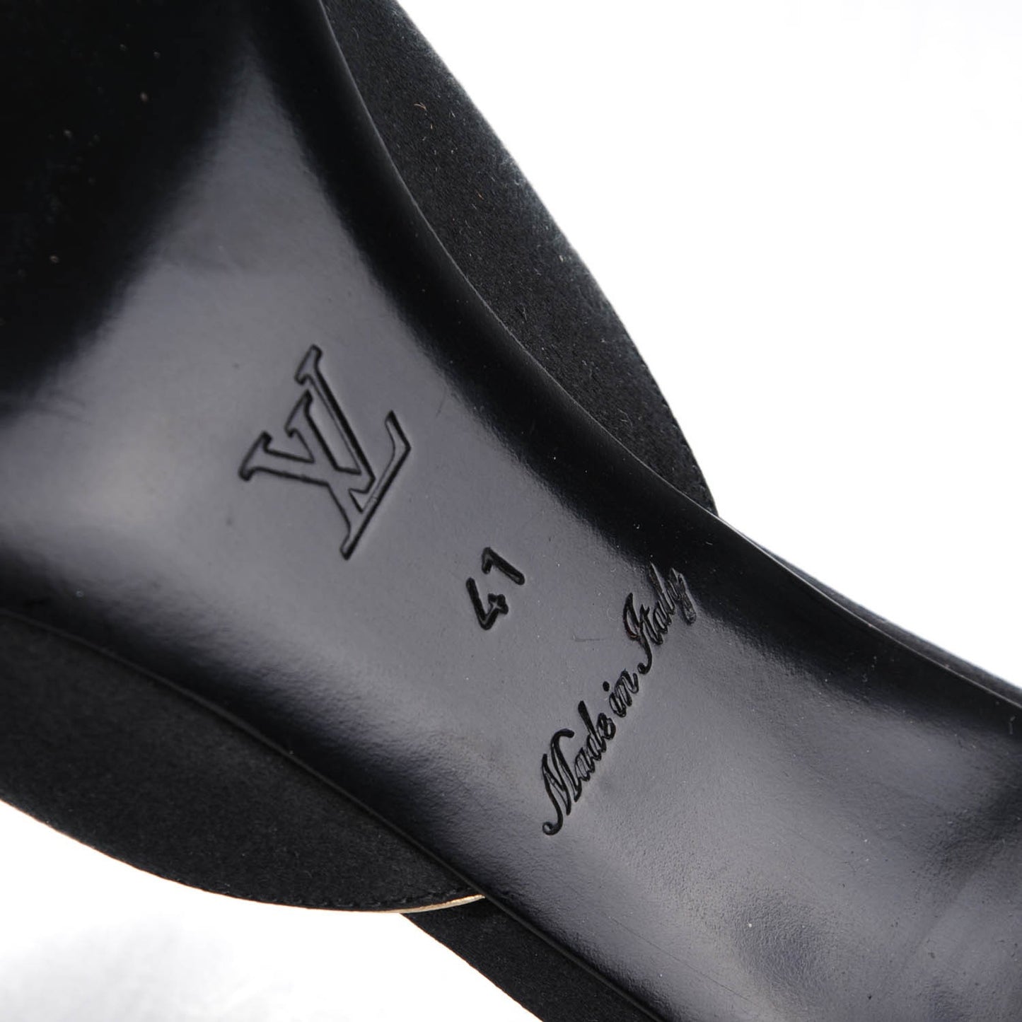 Satin Anthares Mule Pumps 41 Black