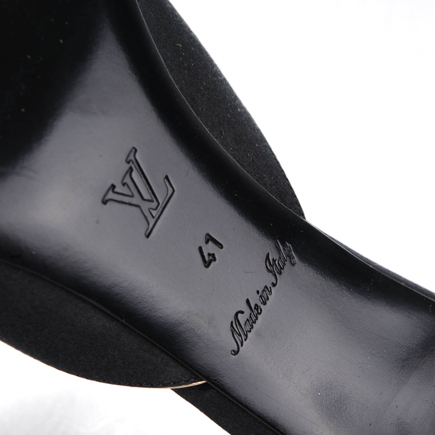 Louis Vuitton Satin Anthares Mule Pumps 41 Black 7 of 7