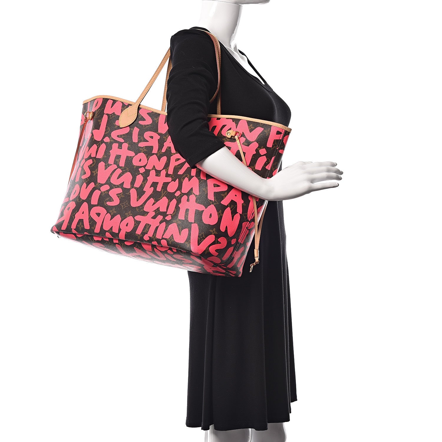 Louis Vuitton Monogram Graffiti Neverfull GM Fuchsia 2 of 17