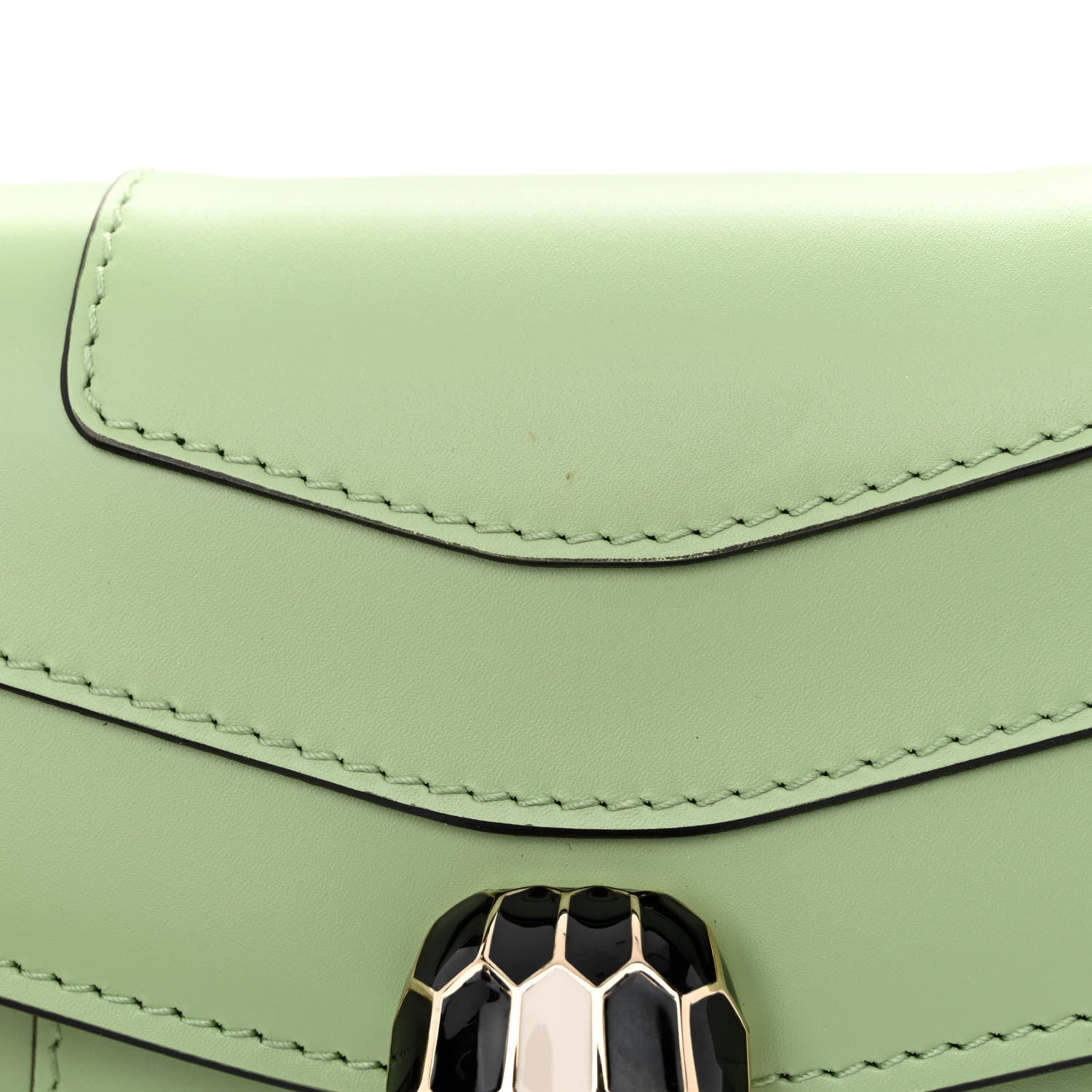 Bulgari Calfskin Serpenti Forever Crossbody Bag Green 12 of 14