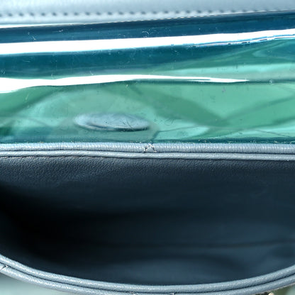 Chanel Lambskin PVC Quilted Large Coco Splash Shopping Bag Blue Green 6 of 17